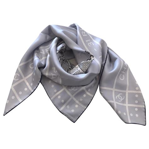 black and grey chanel scarf|chanel scarf sale.